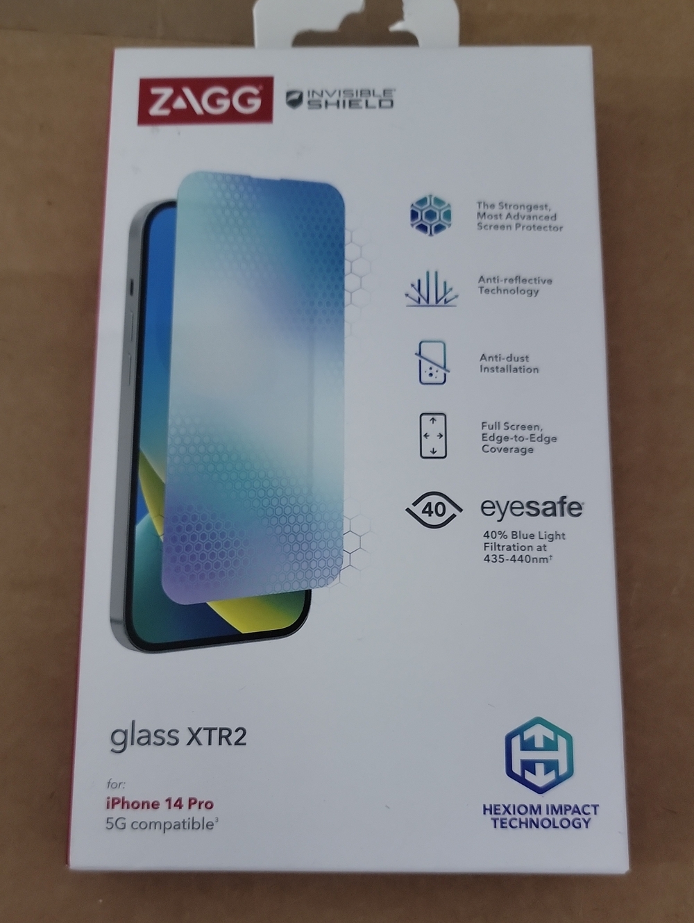 ZAGG InvisibleShield Glass XTR2 Screen Protector for iPhone 14 Pro